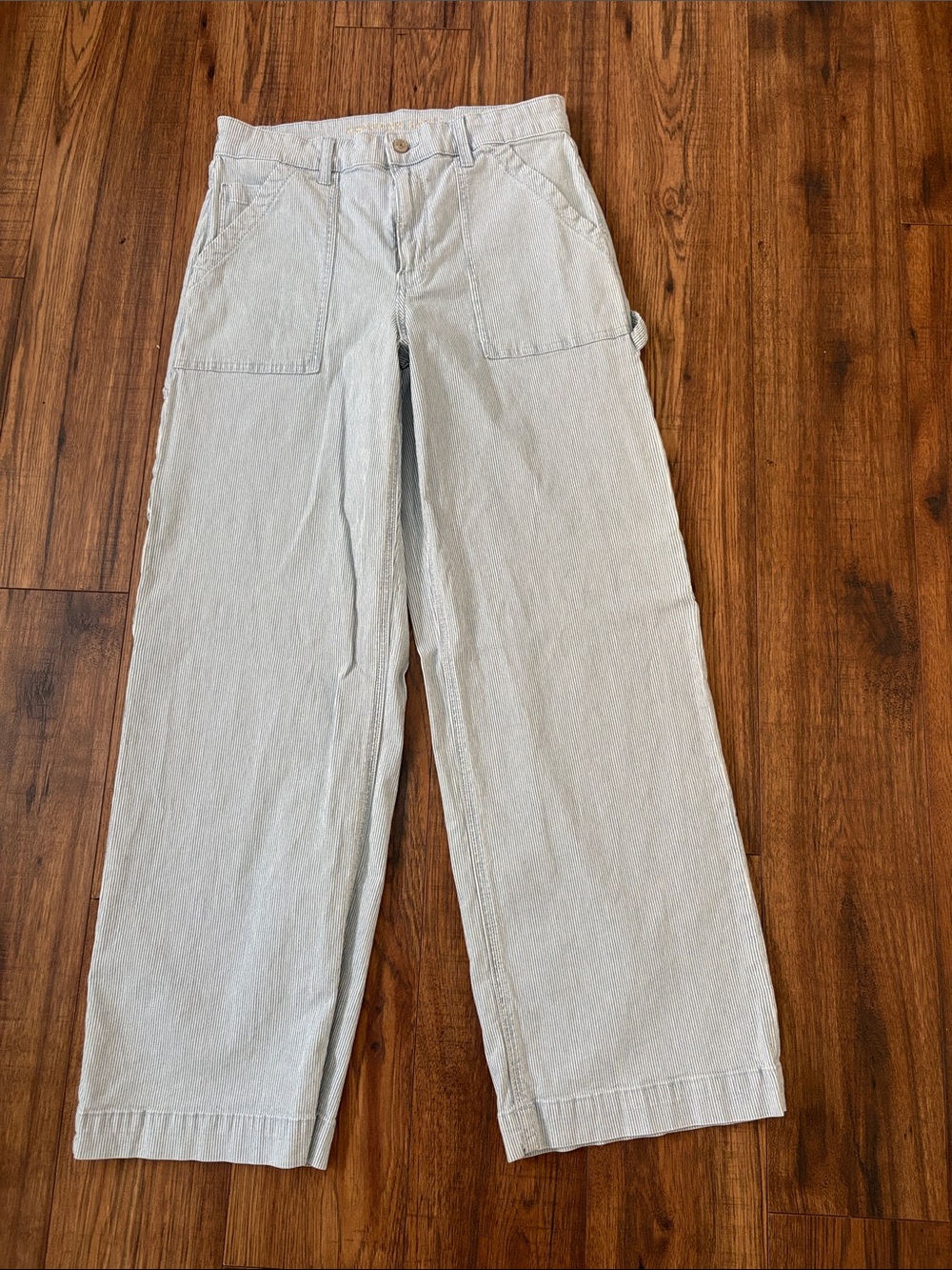 American Eagle Outfitters Light Blue Wide-Leg Carpenter Jeans